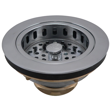 Keeney Mfg Brass Sink Strainer with Drop Post Basket, Polished Chrome K5445